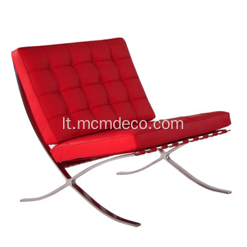 Šiuolaikinės klasikinės baldai Barselonos odos poilsio kėdė